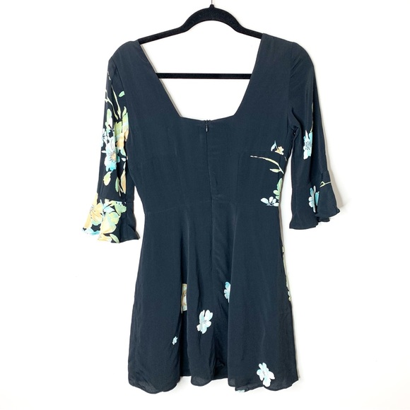 Christy Dawn The Emily Floral Mini Dress Black Size Small - Picture 11 of 11